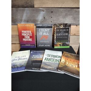Lot of 7 David Jeremiah Study Guides - Why the Nativity, Sermon on the Mount, ++